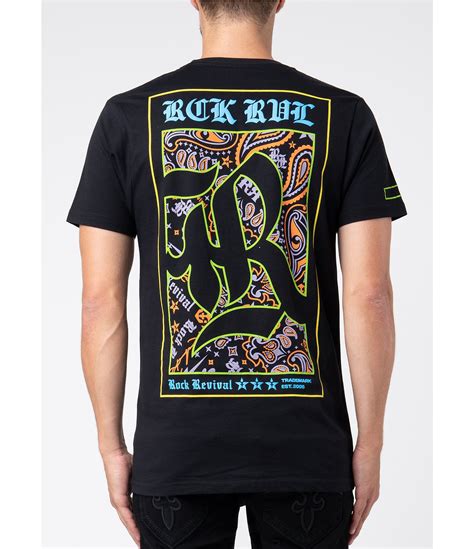 Rock Revival Short Sleeve Paisley Block Graphic Tee Dillards