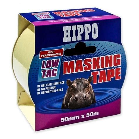 Tembe Hippo Low Tack Masking Tape Mm X M Anglia Tool Centre