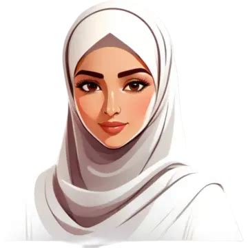 Muslim Woman Wearing Hijab Illustration Design Muslim PNG