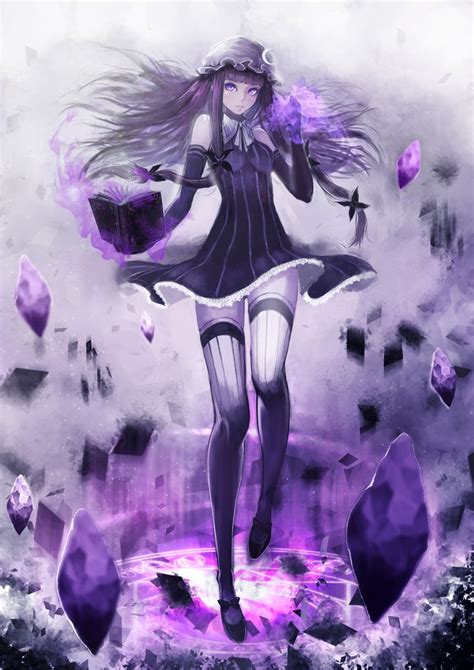 Touhou Anime Purple Hair Gothic Anime Awesome Anime