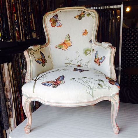 Butterfly Louis Chair Upholstered In Our Customers Own Fabric Pretty