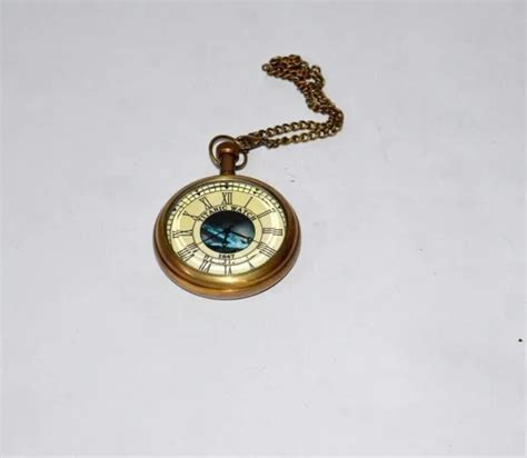 Antique Brass Pocket Watch Vintage Maritime Collectible Titanic Watch