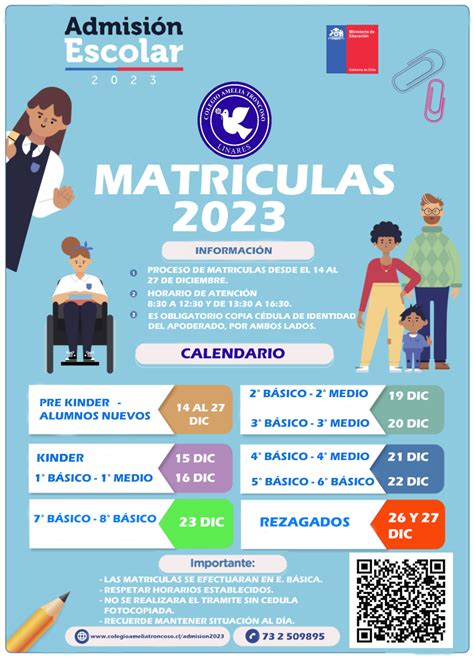 Matrículas 2023 Colegio Amelia Troncoso Linares