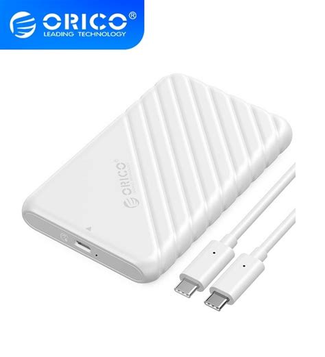 Orico 25pw1c C3 25 Inch Usb31 Gen1 Type C Hard Drive Enclosure Type C To Type C Cable White