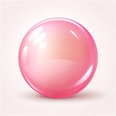 premium photo  pink ball   white background