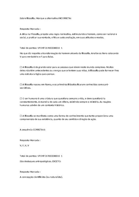 Sobre Filosofia Marque A Alternativa Incorreta - Sobre filosofia - ENFERMAGEM EM NEUROLOGIA - Sobre filosofia. Marque a ...