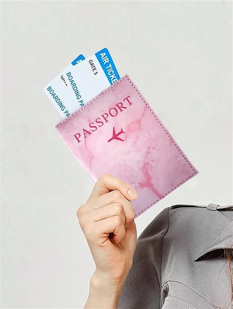 1pc PU Passport Holder Simple Plane Passport Covers Travel Passport