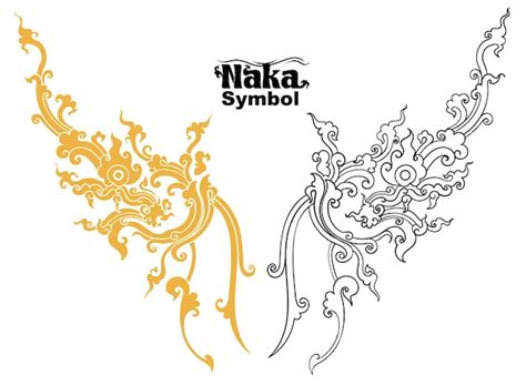 Premium Vector | Creative logo design thai art of naka