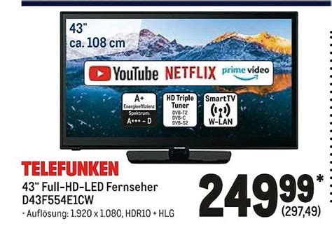 Telefunken Full Hd Led Fernseher D F Eicw Angebot Bei Metro