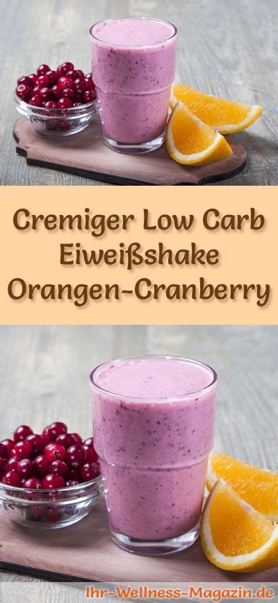 Cranberry Eiwei Shake Low Carb Eiwei Di T Rezept Zum Abnehmen