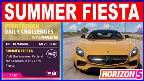 Forza Horizon Summer Fiesta Forzathon Daily Challenges Visit The