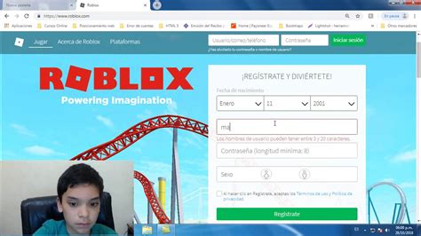 Como Crear Tu Cuenta En Roblox Youtube