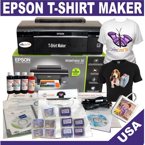 Epson T-Shirt Maker Printer Transfer 100% Cotton Ink Complete Starter1,2,3 Pack • $285.00 ...