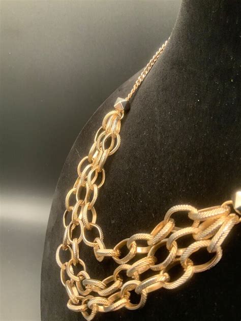 Multi Strand Gold Necklace, Vintage Style Necklace, L… - Gem