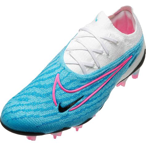 Nike Phantom GX Elite FG Firm Ground Soccer Cleats Baltic Blue Pink