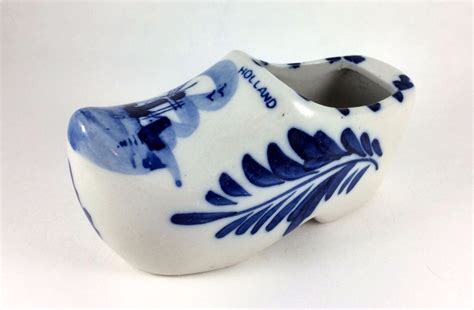 Holland Delft Blue Shoe Miniature Shoe Holland Clog Inch Delft