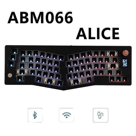 웃ABM066 Mechanical Keyboard Kit Alice layout VIA programmable Hot