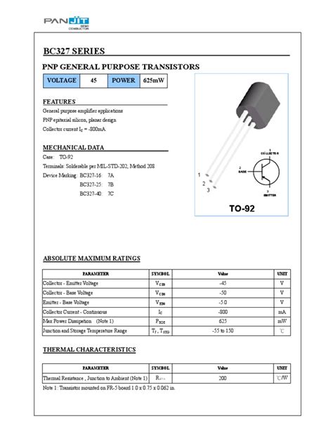 Data Sheet Pdf Bipolar Junction Transistor Semiconductors