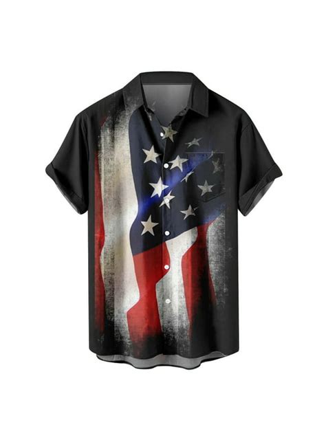 American Flag Sleeve Shirt