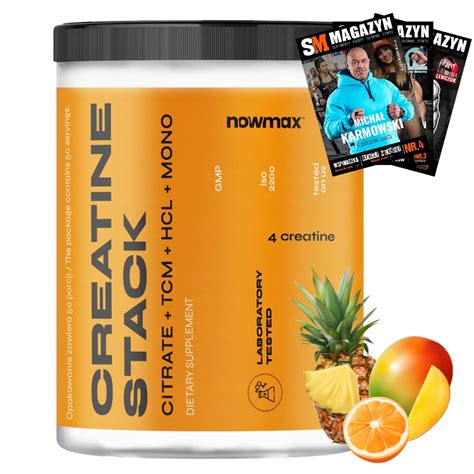 Nowmax CREATINE STACK 500g KREATYNA HCL TCM MONO 19849 8695536257