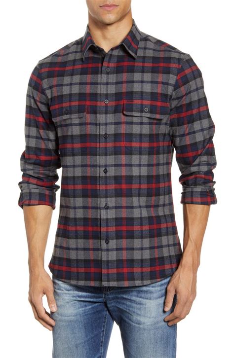 Nordstrom Mens Shop Trim Fit Plaid Flannel Button Up Shirt Nordstrom