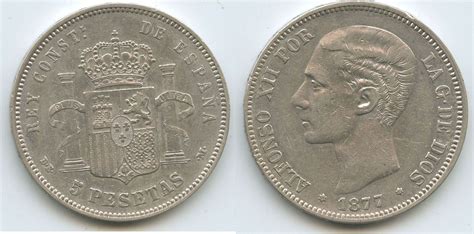 Spanien K Nigreich Pesetas Silber De M Gs Alfonso Xii