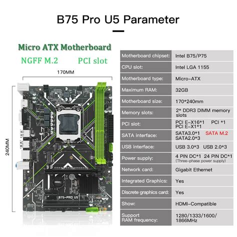 Buy Machinist Lga 1155 Motherboard B75 Micro Atx Computer Motherboard