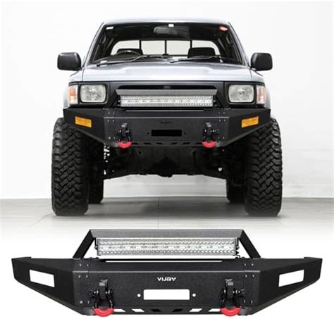 Amazon TIOYAR Front Bumper And Rear Bumper With Winch Plate