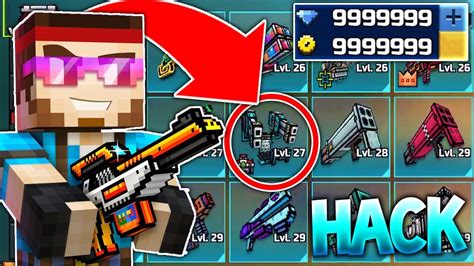 FREE PIXEL GUN 3D HACK 16 7 2 Android IOS UNLOCK ALL WEAPONS PETS