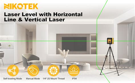 Nikotek Green Laser Level Self Leveling Bright Green Beam Horizontal