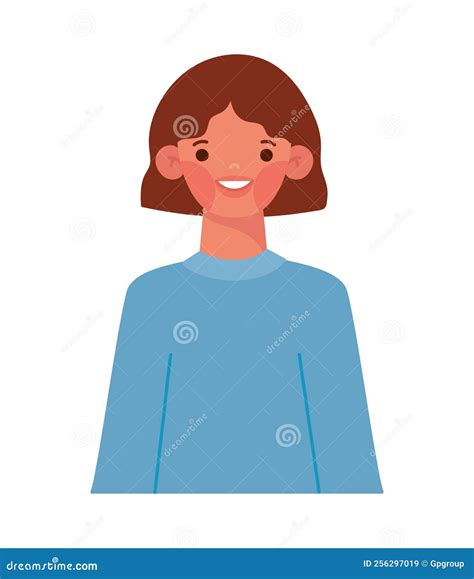 Happy Lady Illustration Stock Vector Illustration Of Smile 256297019