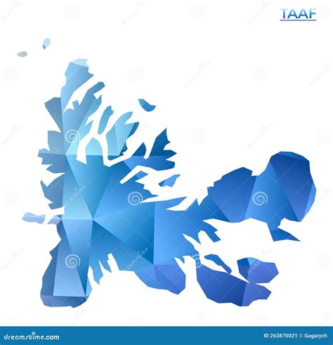 Vector Polygonal Taaf Map Stock Vector Illustration Of Open