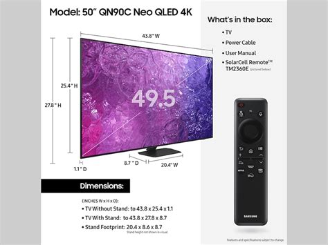 50 Class Samsung Neo Qled 4k Qn90c Samsung Us