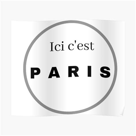 Ici C Est Paris T Shirt Essentiel Poster For Sale By Perfect Its You