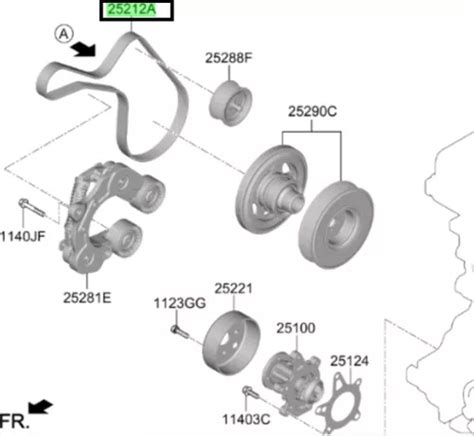 Correa Alternador Original Hyundai Tucson Cuotas Sin