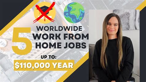 Work From Home Jobs Hiring Globally With No Degree Needed Up To