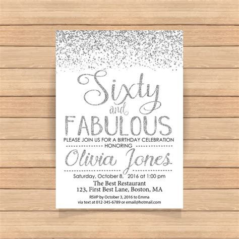 Th Birthday Invitation Woman Bday Birthday Invitations Etsy