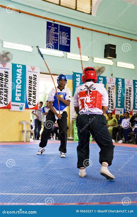 Stick Fighting (Silambam) Action Editorial Photography - Image of ...