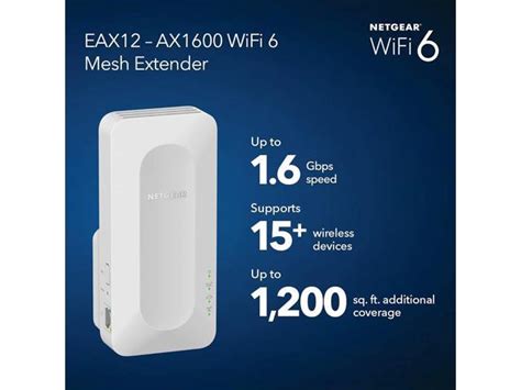 Netgear Wifi Mesh Range Extender Eax Add Up To Sq Ft