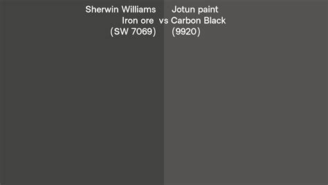 Sherwin Williams Iron Ore Sw Vs Jotun Paint Carbon Black