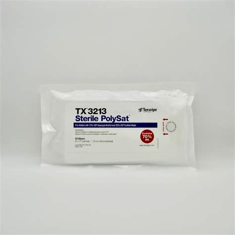 Texwipe® Polysat® Sterile Pre Wetted Cleanroom Wipers Allergy Den