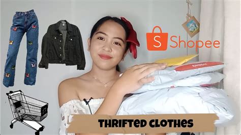 Shopee Haul Unboxing Thrifted Clothes YouTube