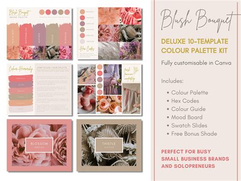 Deluxe Brand Palette Editable Canva Colour Palette With Hex Etsy