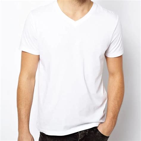 Free Shipping Solid T Shirts Men Blank T Shirt V Neck Short Sleeve Man ...