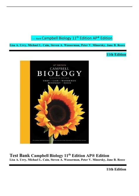 Campbell Biology – 11th Edition AP® (Urry, Cain, Wasserman, Minorsky