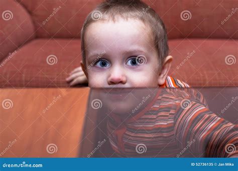 Child Boy Hiding Stock Image Image Of Expression Smile 52736135