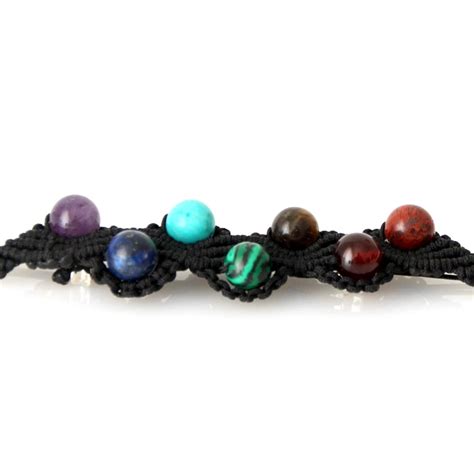 Comprar Pulsera Macram Two Waves En Color Negro Chakras