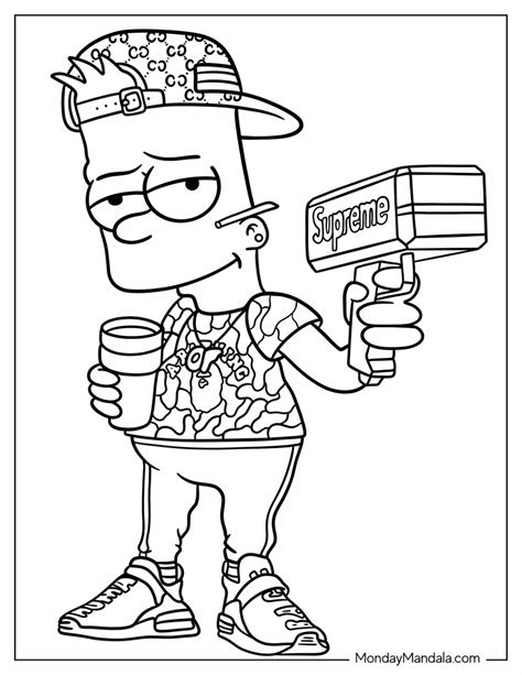 20 Bart Simpson Coloring Pages Free Pdf Printables