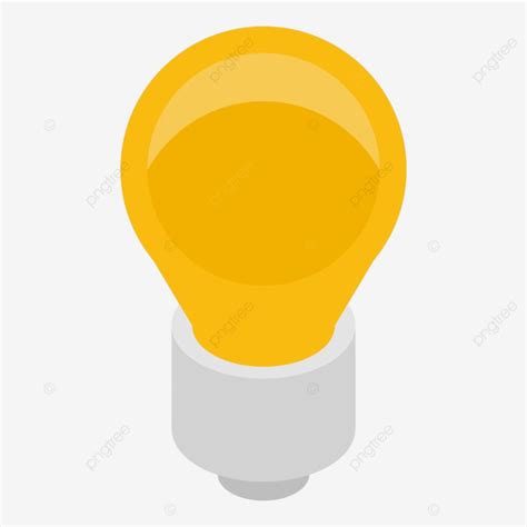 Bulb Lamp Idea Vector Art PNG Bulb Idea Icon Isometric Vector Of