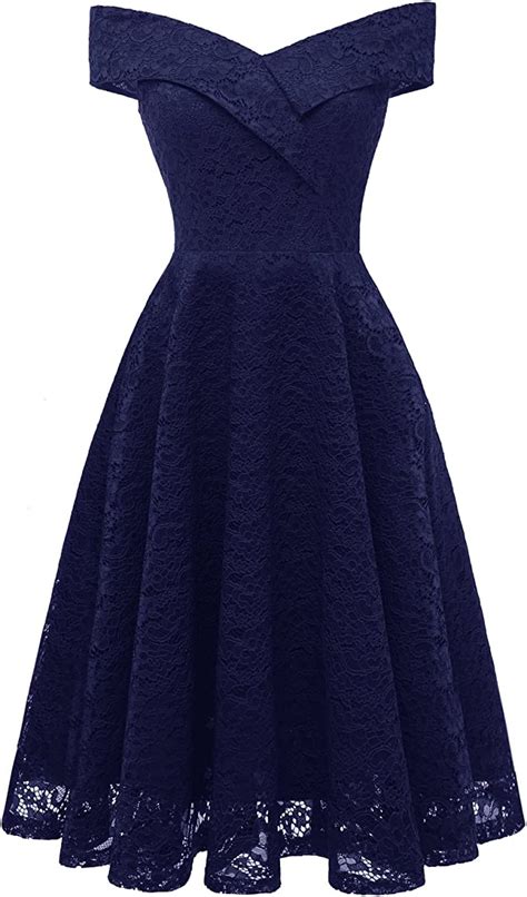 Laorchid Women S Lace Princess Dress Swing Cocktail Evening Knee Length